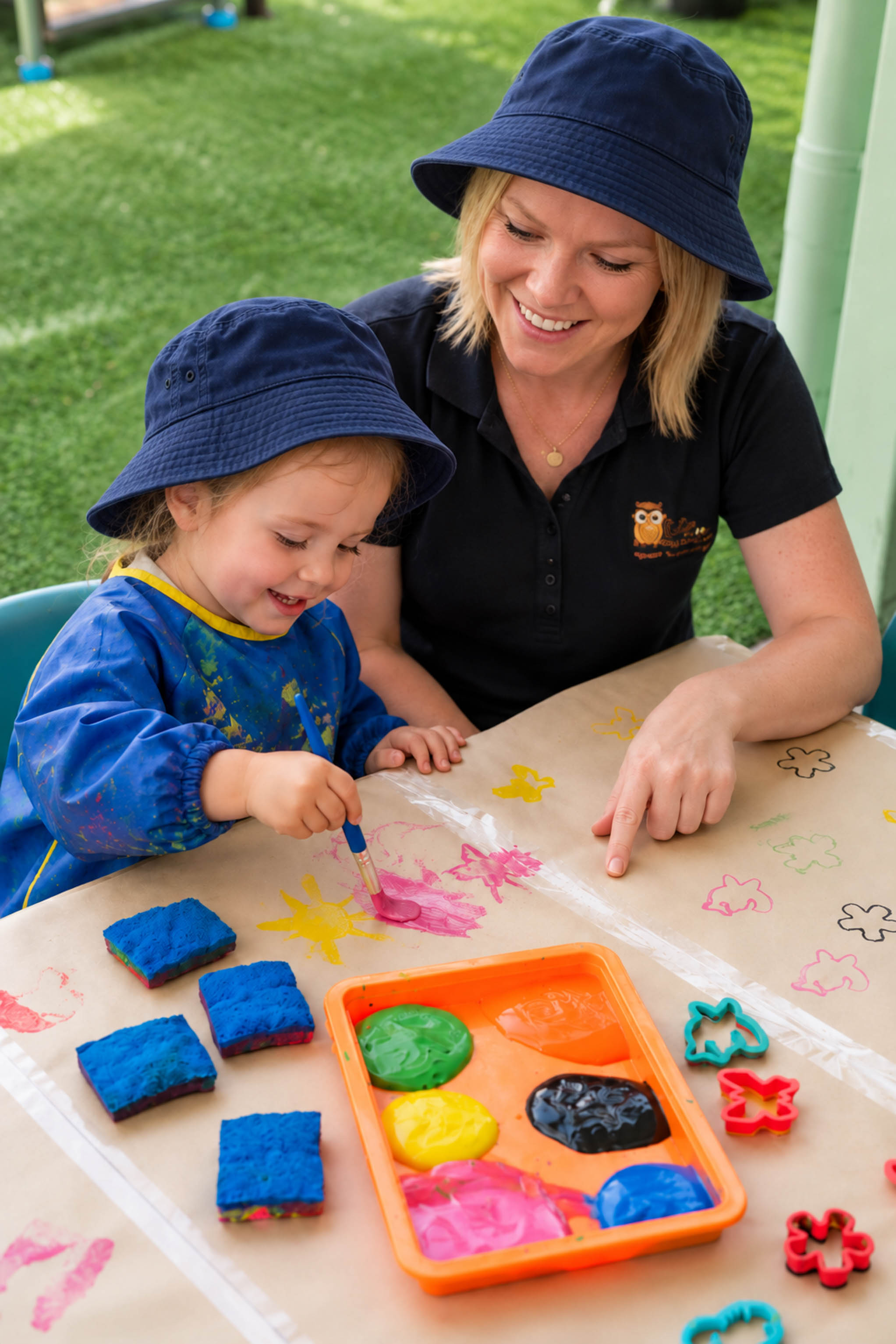 Children expressing themselves through creative arts