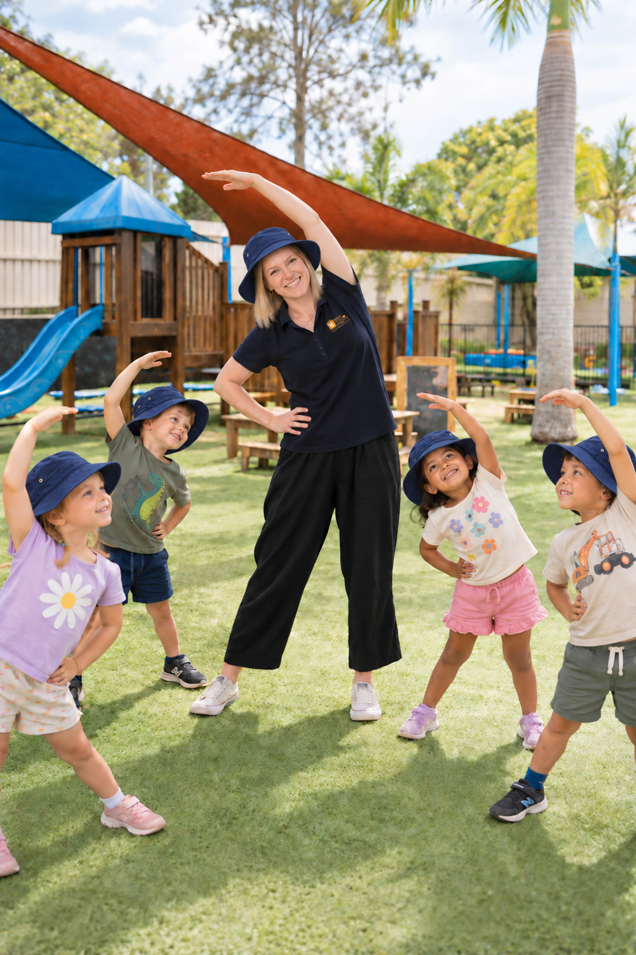 Children developing healthy habits and independence