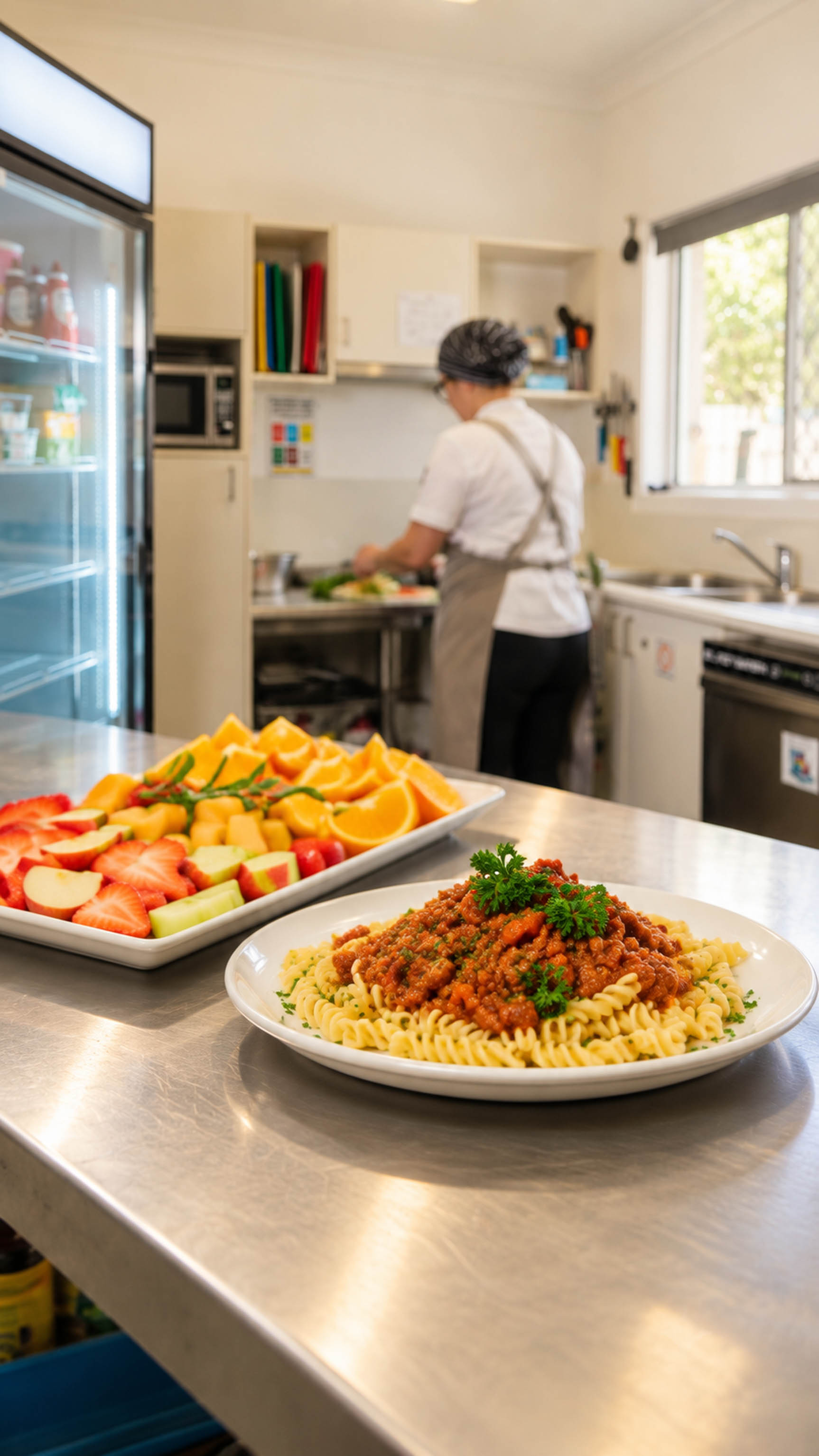 Colourful balanced meals prepared with fresh ingredients