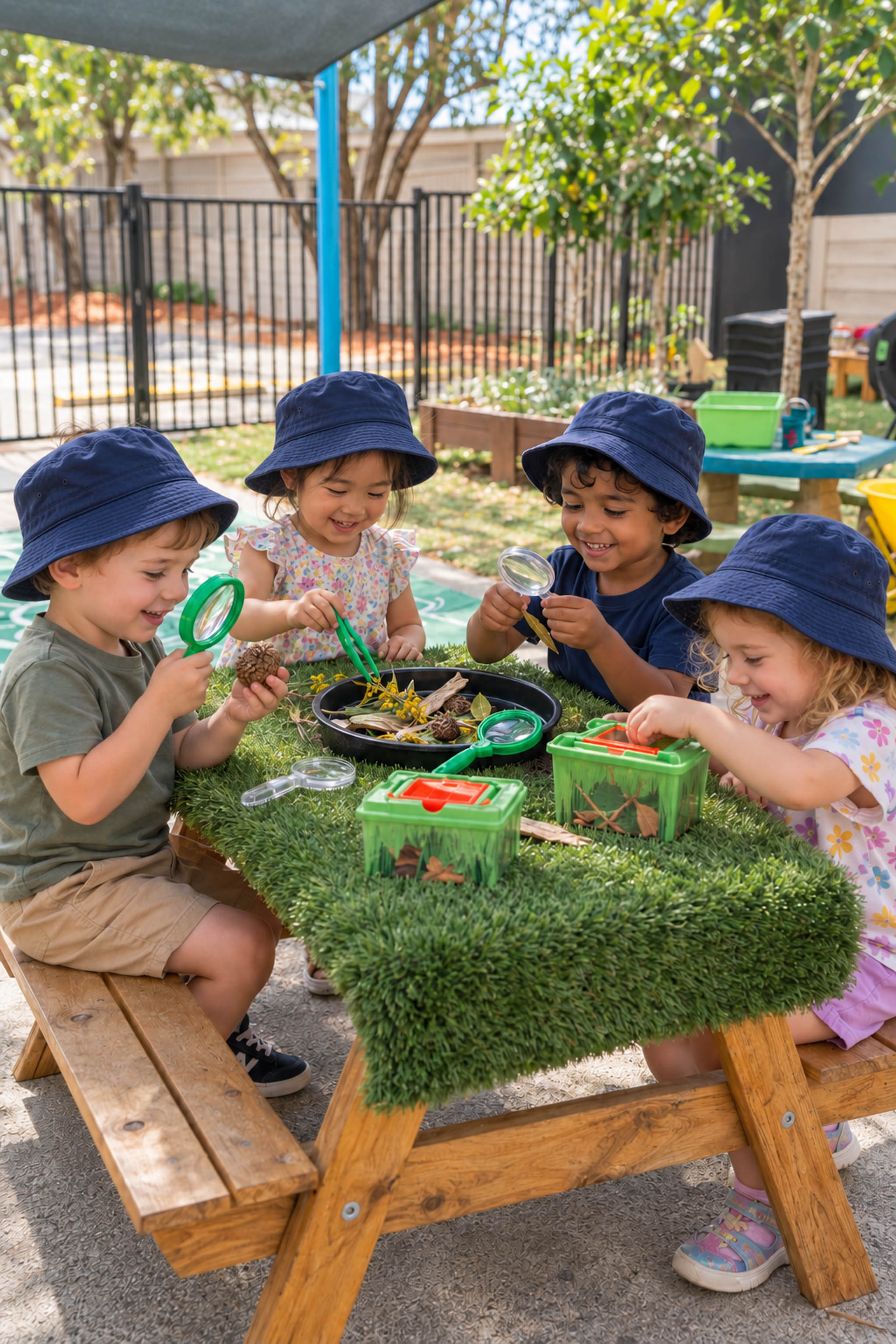 Children from diverse backgrounds playing together